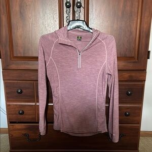 Merino wool quarter zip hoodie